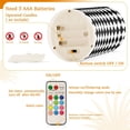 thumbnail image 5 of Yayeee Flameless Candles with Remote Flickering Battery Operated Multi Color Changing, Black and White Geometric, 5 of 7