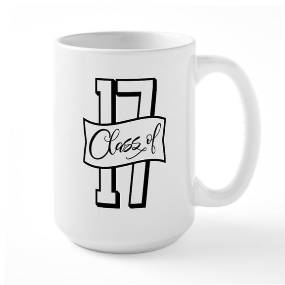 CafePress - Class Of 2017 Large Mug - 15 oz Ceramic Large White Novelty Mug