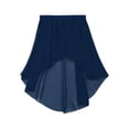thumbnail image 2 of iiniim Kids Big Girls High Low Chiffon Dance Skirt for Lyrical Ballet Latin Jazz Stage Performance 6-16 Navy Blue 16, 2 of 7