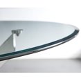 thumbnail image 4 of Heavenly Collection Star Dining Table, Tempered Glass Dining Table, Round Glass Dining Table, Dining Table with Chrome Base, Cross Chrome Dining Table 48", 4 of 10