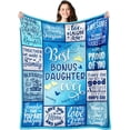 thumbnail image 1 of LHSHID Bonus Daughter Gifts Gifts for Bonus Daughter Bonus Daughter Gifts from Stepmom Stepdad Stepdaughter Gifts from Stepmom to My Bonus Daughter Mothers Day Blanket 40"x50", 1 of 6