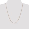thumbnail image 2 of 14k Rose Gold 24 Inch 1mm Man Made Rope Chain Necklace Pendant Charm   For Dad Mens  For Him, 2 of 9
