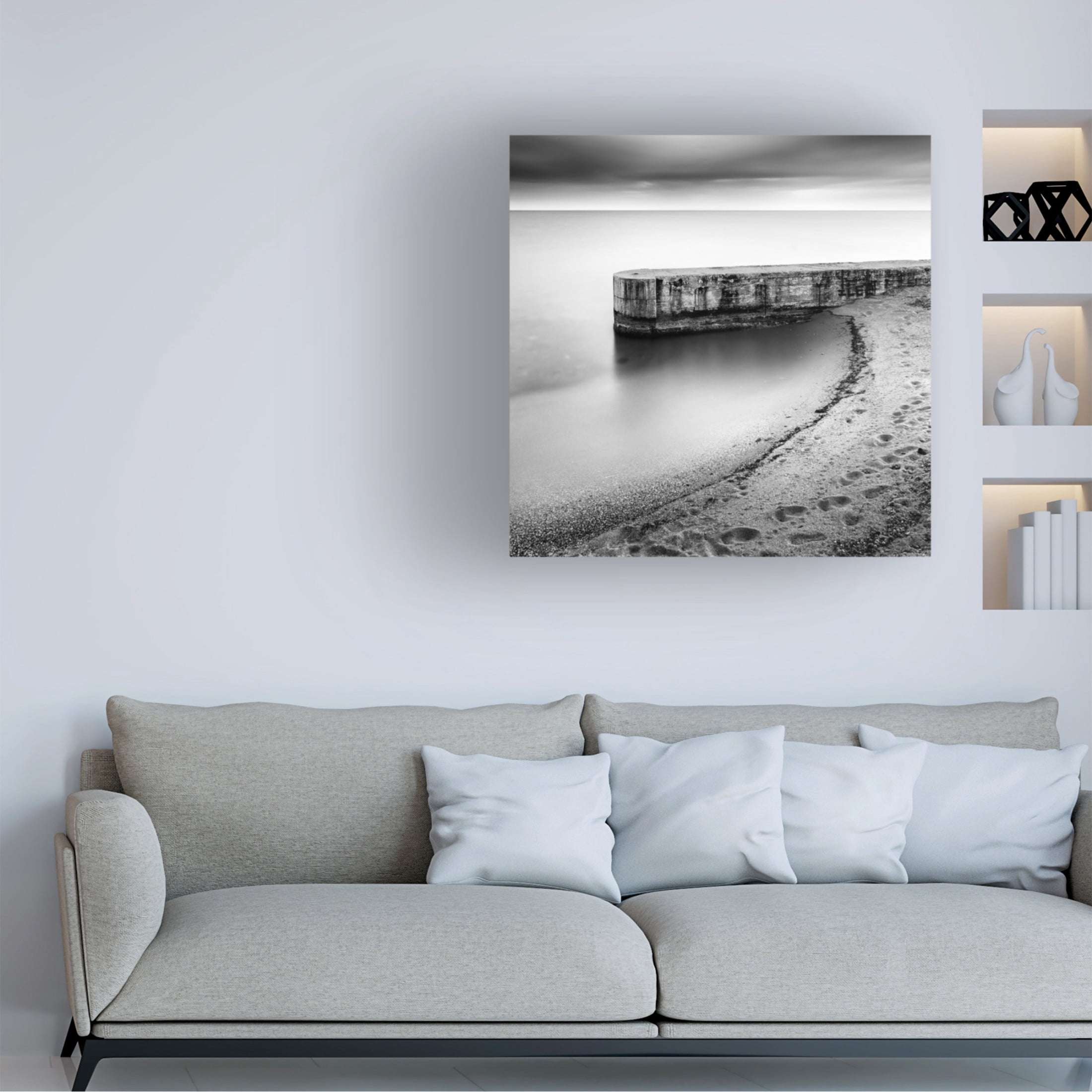 Canvas Wall Art - George Digalakis 'By The Sea 030' Wall Art for Living Room, Bedroom, or Office Décor by Trademark Fine Art - 14 x 14 Inches