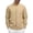Shirt - Khaki, variant on Maqroz Men's Mandarin Collar Shirt Long Sleeve Button Up Linen Cotton Casual Dress Shirt Solid Color Business Work Office Tops
