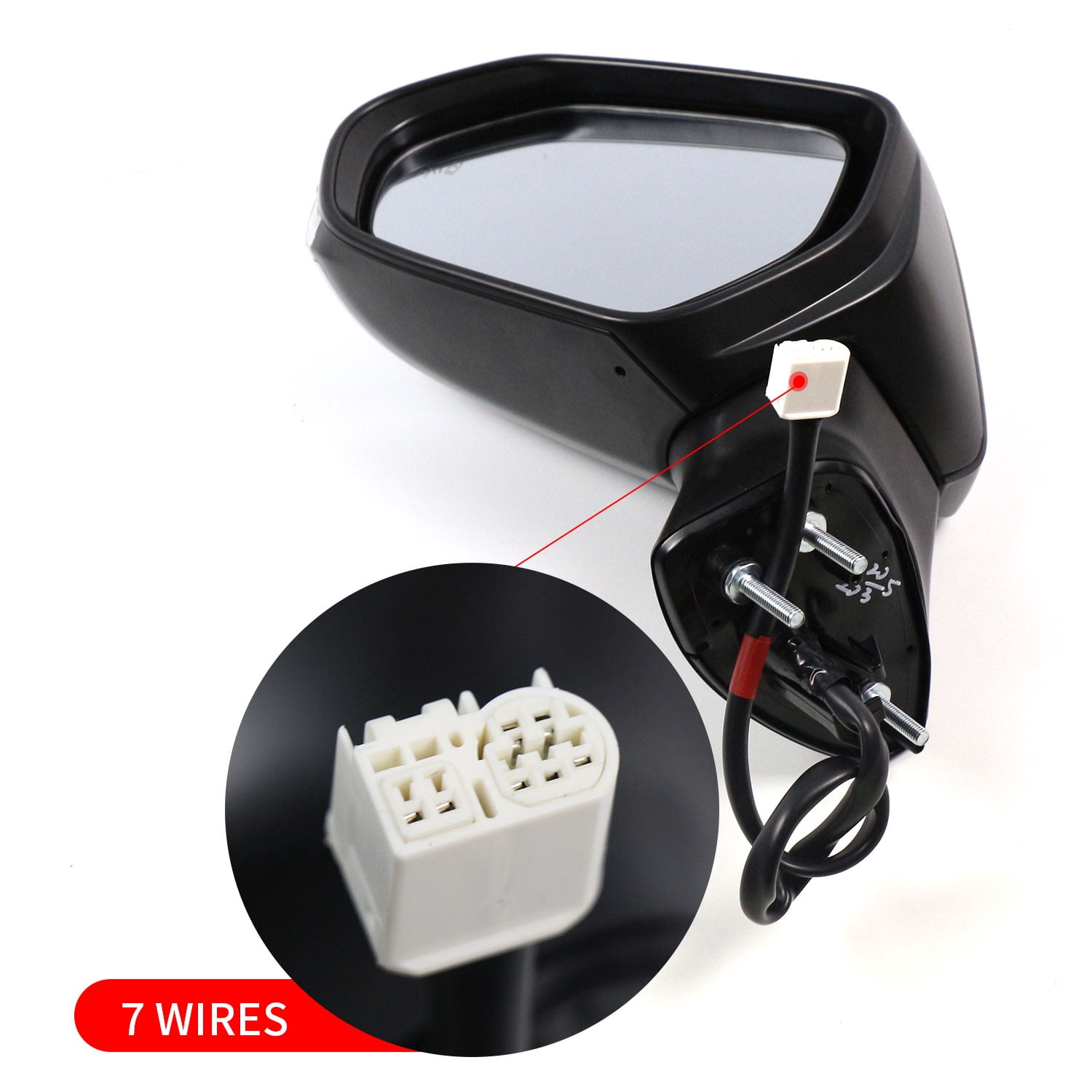 Left Driver Side Mirror for 2018-2024 Toyota Camry Power Heated Lamp BSM Door Mirror for 2018 2019 2020 2021 2022 2023 2024 Toyota Camry Sedan Accessory, Black
