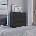 thumbnail image 3 of Dresser 31"H, 3 Drawers, Chest of Drawers, Black, 3 of 5