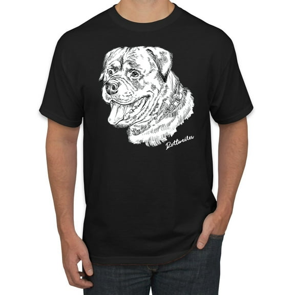 Wild Bobby, Rottweiler Dog Lover Pet Owner Animal Lover Graphic T-Shirt, Black, Small