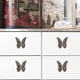 thumbnail image 4 of Juego de 5 tiradores de puerta antiguos, pomos vintage en forma de mariposa para muebles, cajones, armarios y armarios, 4 of 5