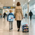 thumbnail image 2 of Costway 16" Carry-on Suitcase & 13" Backpack with 4 Spinner Wheels & Telescopic Handle With car pattern, 2 of 10