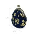 thumbnail image 2 of Wrapables Stylish Decorative Coin Purse, Clasp Wallet, Navy Blossoms, 2 of 7
