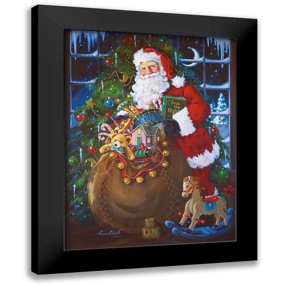Comish, Susan 12x14 Black Modern Framed Museum Art Print Titled - Twas The Night Before Christmas