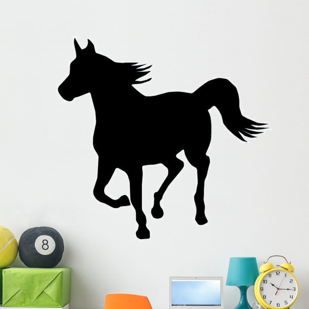 Horse Silhouette Wall Decal Sticker, Wallmonkeys Peel & Stick Vinyl ...