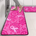 thumbnail image 2 of Kitchen Rugs Sets Of 2,Pink Ribbon Pattern Anti Fatigue Kitchen Mat Rugs Non Slip Washable,Decorative Kitchen Floor Mats for Kitchen,Sink,Laundry,17"x47"+17"x47", 2 of 5