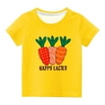 thumbnail image 2 of Edvintorg Funny Happy Easter Shirts Kids Boys Girls Summer Tshirt 2025 Fashion Cute Letter Printed Round Neck Short Sleeve Tee Top 3-14Years Schools Outfit Children's Clothing, 2 of 6