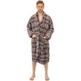 thumbnail image 2 of Men's Soft Plush Fleece Classic or Hooded Robe with Front Pockets, 2 of 7