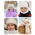 thumbnail image 6 of sunsanly Children Winter Hat Gloves Faux Fur Line Thickened Full Protection Thermal Isolation Windproof Cold Weather Skiing Skating Mittens Unisex Headwear, 6 of 8