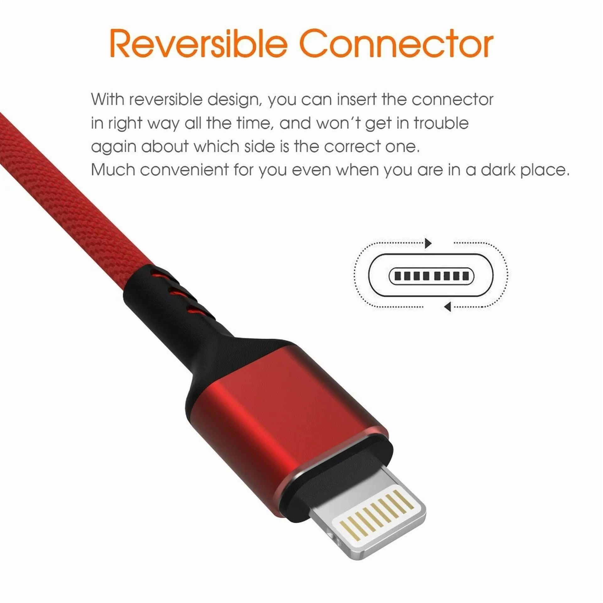 PRIME- Boost 6Ft Phone Charger Charging Cord Nylon Braided Usb Power Cable, Fast Charge