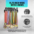 thumbnail image 3 of Medal Hanger Display Rack Hanger Awards Ribbon Holder Medal Hook Race Medal Display Wall Mount Medals Frame, 3 of 8