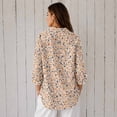 thumbnail image 2 of Nyfairy Women Floral Print Button Down Blouse, Long Sleeve Dressy Casual V Neck Loose Fit Shirts, 2 of 5