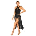 thumbnail image 3 of IEFIEL Womens Ballet Dance Dress Ballerina Tutu Leotard Contemporary Lyrical Dance Performance Costume Black L, 3 of 7