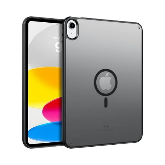 wonima88 Magnetic for iPad A16 Case (11th Generation 11 Inch 2025), iPad 10th Generation Case 10.9 inch 2022, Translucent Matte Slim Soft TPU Protective Tablet Cover for iPad 11th/10th Gen, Black