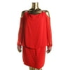 Betsy & Adam Womens Plus Embellished Blouson Cocktail Dress