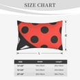 thumbnail image 6 of YFYANG Super Soft Rectangular Plush Cushion Cover (Without Pillow Insert), Red Abstract Ladybird Comfort and Non-Pilling Hidden Zip Bedroom Sofa Pillowcases, 20"x30", 6 of 9