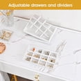 thumbnail image 2 of ProCase Earring Holder Organizer Box Valentine's Day Gifts, Clear Acrylic Jewelry Box for Women, Stackable Large Jewelry Storage Case with Adjustable Velvet Trays on Dresser Vanity -Warmwhite,5 Layers, 2 of 8