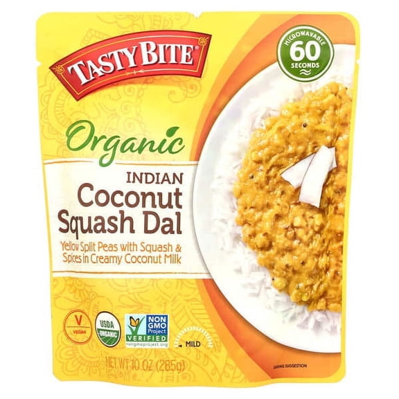 Tasty Bite, Organic Indian Coconut Squash Dal, Mild, 10 oz
