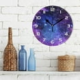 thumbnail image 3 of SKYSONIC Space Galaxy Wall Clock 10 Inch Silent Non Ticking Round Clock Oil Painting Clock Easy to Read Clock for Living Room Bedroom Bathroom Home Decor, 3 of 7