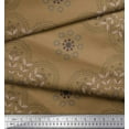 thumbnail image 2 of Soimoi Rayon Fabric Leaves & Sacred Geometry Geometric Printed Craft Fabric by The Yard 56 Inch Wide, 2 of 3