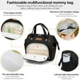 thumbnail image 2 of DEFAHN Small Diaper Bag, Stroller Organizer with Insulated Cup Holder & Detachable Shoulder Strap, Convertible Diaper Bag Tote for Short Trip (Black), 2 of 9