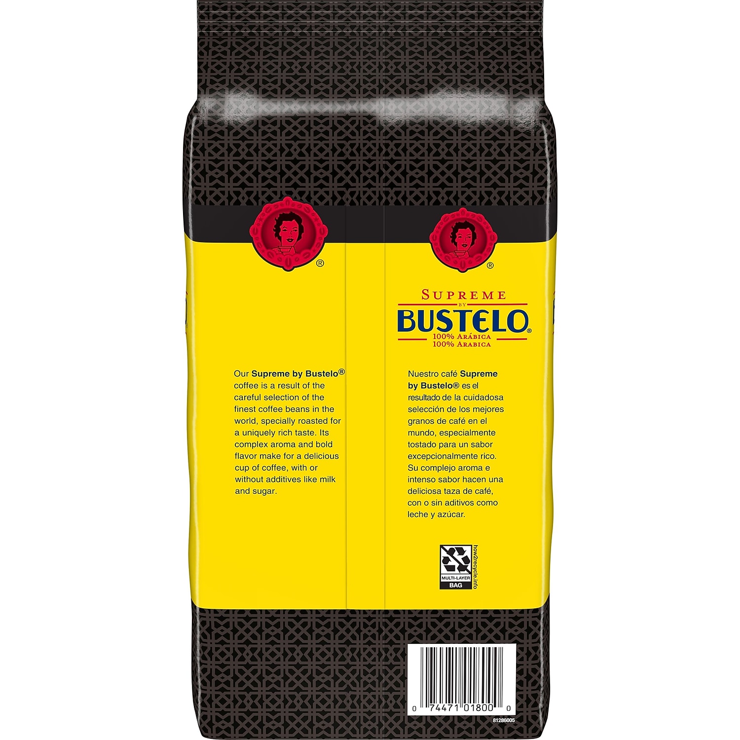 Cafe Bustelo Supreme Espresso Beans Coffee Dark SMU01800