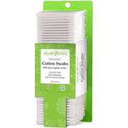 Sky Organics Organic Cotton Swabs Natural Cotton Buds Cruelty-Free Cotton Swabs Biodegradable Chlorine-Free Hypoallergenic Cotton Swabs, 500 Count