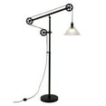 thumbnail image 4 of Evelyn&Zoe Traditional Metal Floor Lamp with Glass Shade and Pulley System, 4 of 5