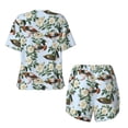 thumbnail image 5 of Lsque Mallard Ducks And Roses Women's Short-Sleeved Pajama Set - 2 Piece Soft and Lightweight Sleepwear Set-X-Large, 5 of 9