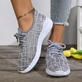 thumbnail image 2 of Rokment Graphic Walking Running Shoes for Women Men Unisex Lightweight Breathable Mesh Memory Foam Orthopedic Nursing Work Flat Sneakers Grey Size 7, 2 of 7