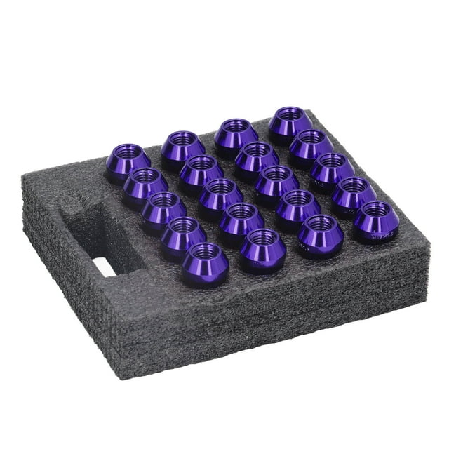 Lug Nuts, Anti Loosening One Piece Design Wheel Nuts Beautiful For Vehicle Purple