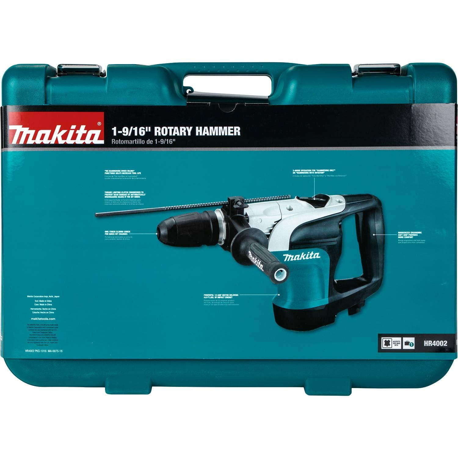 amplitude herhaling Hoe Makita HR4002 1-9/16-Inch SDS-MAX Rotary Hammer - Walmart.com