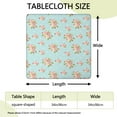 thumbnail image 2 of Square Tablecloth with Elastic Edges 34 * 34 Inch Pioneer Waterproof Small Roses Table Cover Washable Indoor and Outdoor for Party Kitchen Dinner Banquet Patio Picnic, 2 of 6