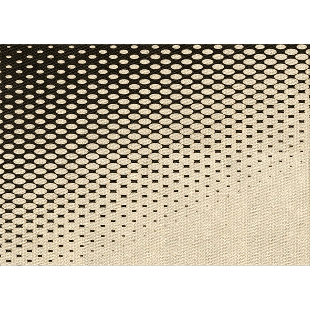 Ahgly Company Machine Washable Indoor Rectangle Transitional Vanilla Gold Area Rugs, 2' x 5'