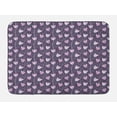 thumbnail image 1 of Floral Bath Mat, Ornamental Tulips Inspired Violet Motifs, Plush Bathroom Decor Mat with Non Slip Backing, 29.5" X 17.5", Purple Pale Mauve, by Ambesonne, 1 of 2