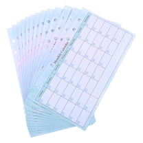 Milisten Stylish Monthly Budget Sheets Blue Paper Sixhole Design for Home