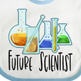 thumbnail image 4 of Inktastic Future Scientist with Beakers, Test Tubes and Formulas Boys or Girls Baby Bib, 4 of 4