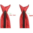 thumbnail image 2 of SURJDE Men's Boy's Zipper Tie Business Wedding Solid Checks Striped Designer Necktie, 2 of 2
