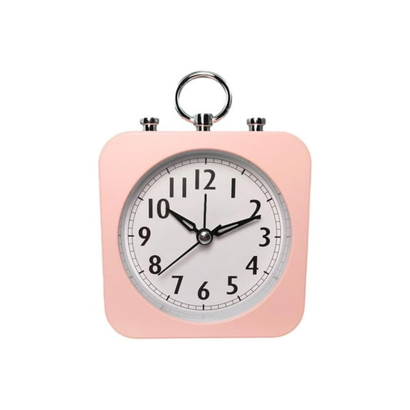 JOGZMZ Fashion Creatives Candy Lazy Silent Small Alarm Clock Desktop Wind Sweeping Second Clock