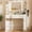 Style 1 - White, variant on LUCKLIFE Vanity Desk with LED Lights Mirror & Power Outlet,Makeup Vanity Table for Women Girls Bedroom, White