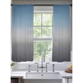thumbnail image 2 of Grey Ombre Sheer Curtains 63 Inch Length 2 Panels Set for Living Room/Bedroom, Navy Blue Gray Gradient Modern Abstract Art Curtain Sheers Drapes Rod Pocket Curtains Window Treatment Set 52''x63''x2, 2 of 7