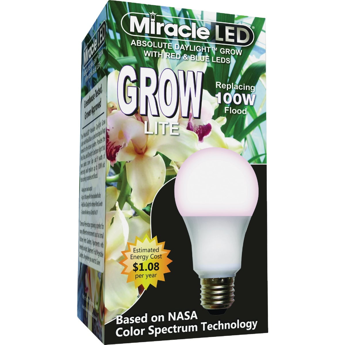 Miracle LED® Grow Light Bulb, Red and Blue