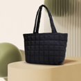 thumbnail image 3 of Clearance! Cute Lunch Box for Women Quilted Lunch Tote Bag Insulated Puffer Lunch Bag for Office Work on Clearance Black, 3 of 5